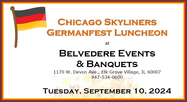 Banner advertising the 2024 Chicago Skyliners Fall Luncheon